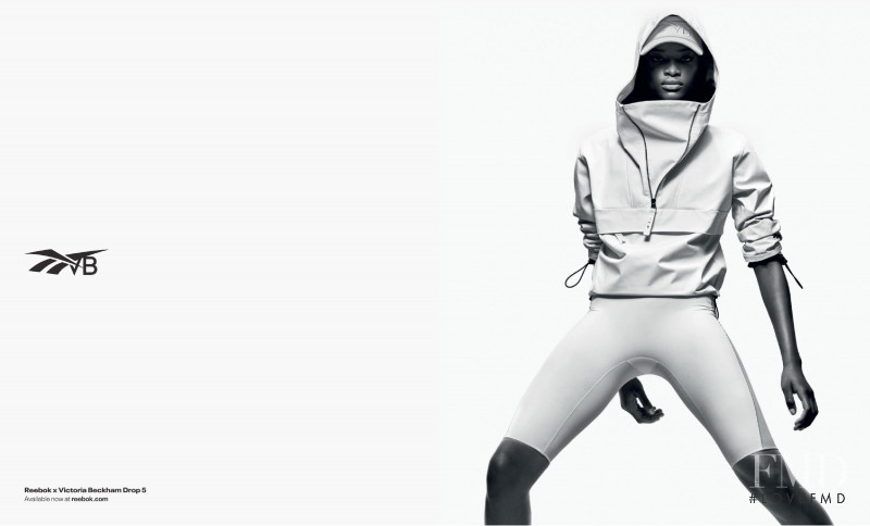 Mayowa Nicholas featured in  the Reebok x Victoria Beckham advertisement for Autumn/Winter 2021