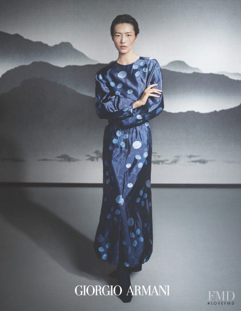 Liu Wen featured in  the Giorgio Armani advertisement for Autumn/Winter 2021