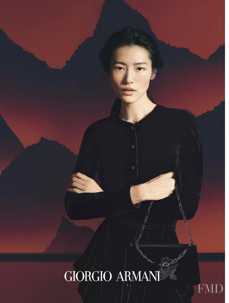 Liu Wen featured in  the Giorgio Armani advertisement for Autumn/Winter 2021