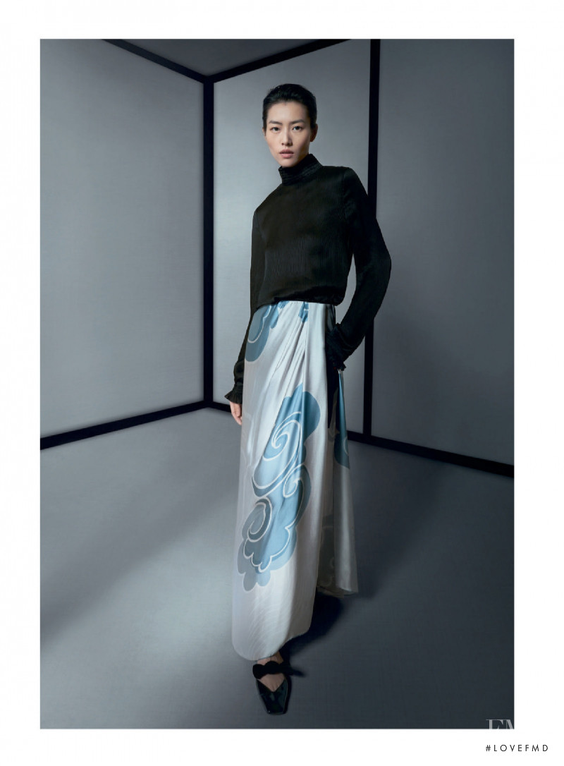 Liu Wen featured in  the Giorgio Armani advertisement for Autumn/Winter 2021