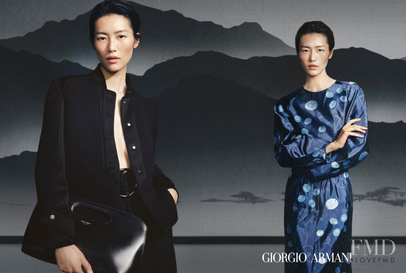 Liu Wen featured in  the Giorgio Armani advertisement for Autumn/Winter 2021