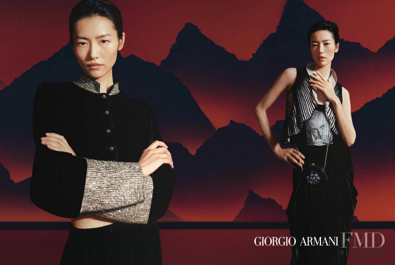 Liu Wen featured in  the Giorgio Armani advertisement for Autumn/Winter 2021