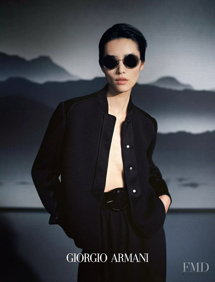 Liu Wen featured in  the Giorgio Armani advertisement for Autumn/Winter 2021