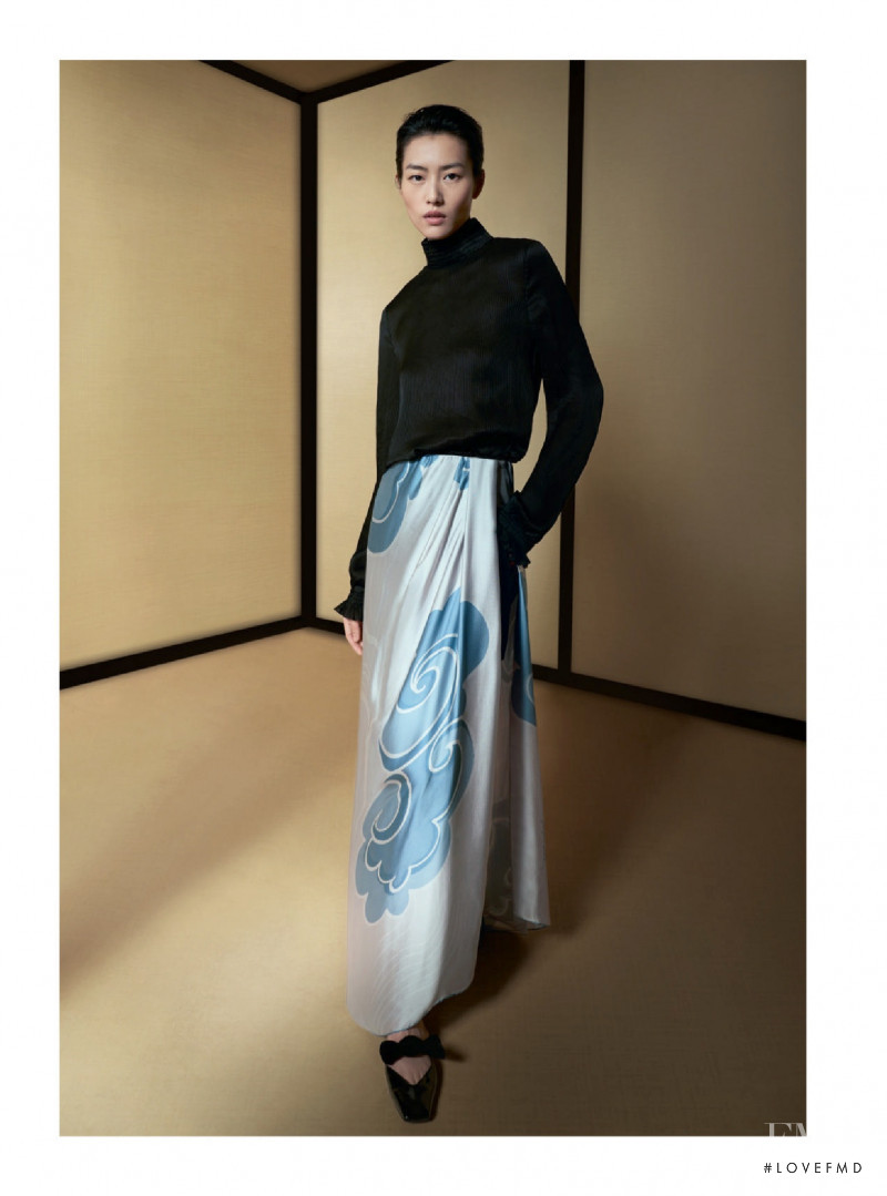 Liu Wen featured in  the Giorgio Armani advertisement for Autumn/Winter 2021