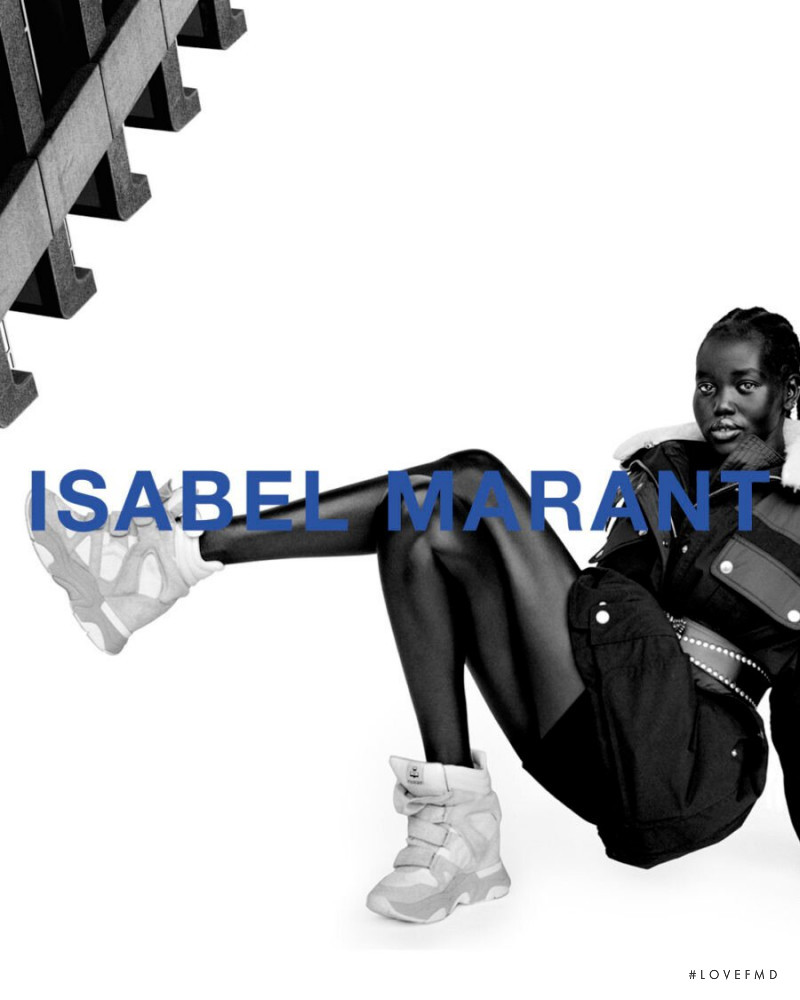 Adut Akech Bior featured in  the Isabel Marant advertisement for Autumn/Winter 2021