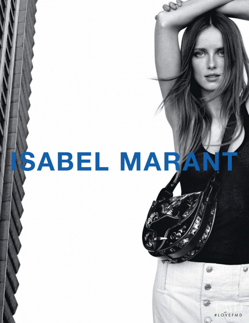 Rianne Van Rompaey featured in  the Isabel Marant advertisement for Autumn/Winter 2021