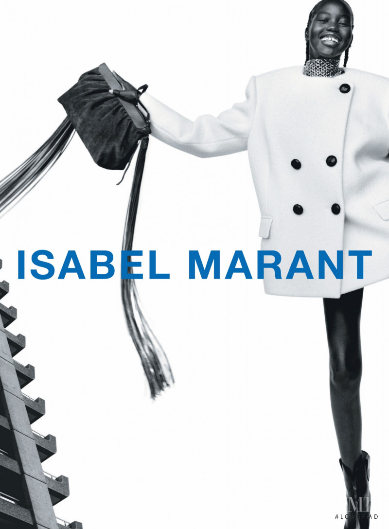 Adut Akech Bior featured in  the Isabel Marant advertisement for Autumn/Winter 2021