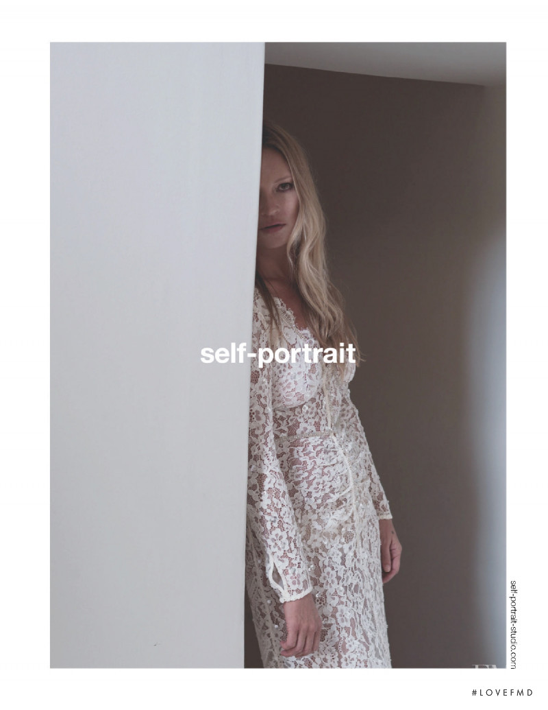 Kate Moss featured in  the Self Portrait advertisement for Autumn/Winter 2021