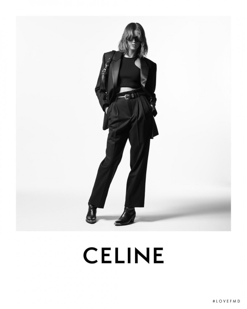 Kaia Gerber featured in  the Celine advertisement for Autumn/Winter 2021