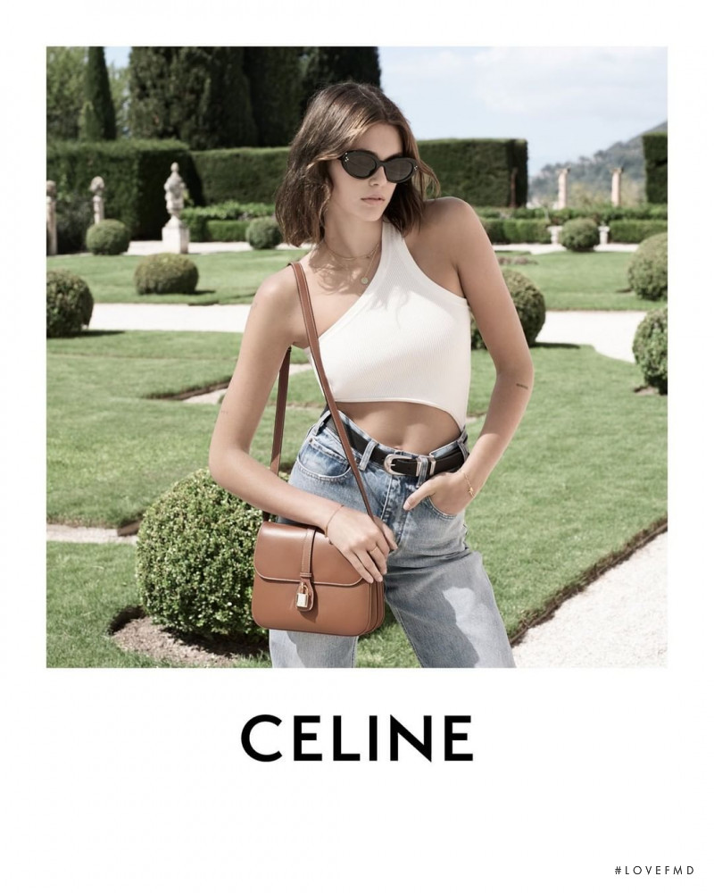 Kaia Gerber featured in  the Celine advertisement for Autumn/Winter 2021