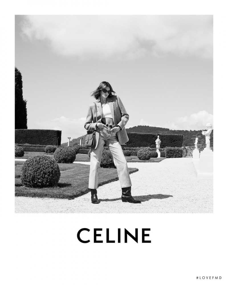 Kaia Gerber featured in  the Celine advertisement for Autumn/Winter 2021