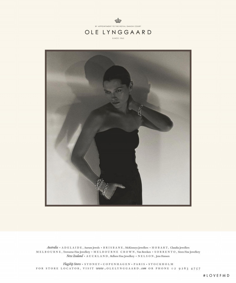 Hana Jirickova featured in  the Ole Lynggaard Copenhagen advertisement for Autumn/Winter 2021