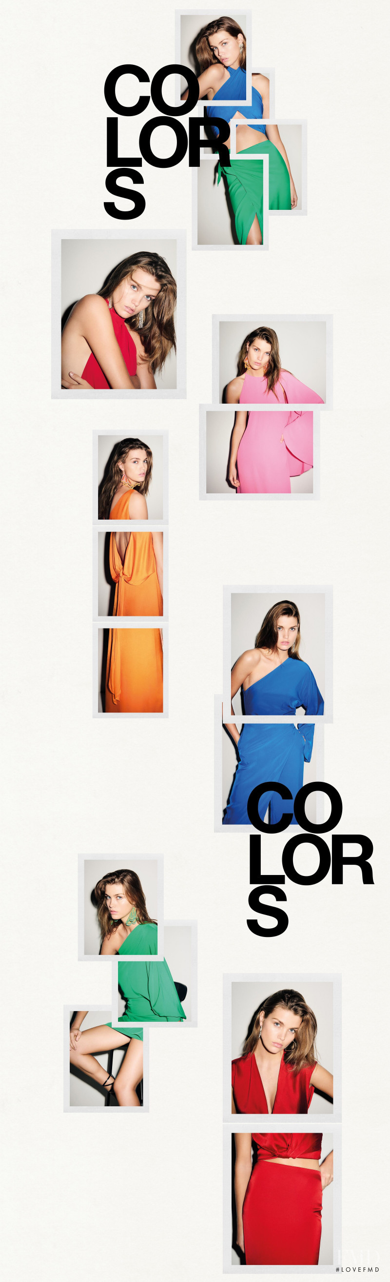 Luna Bijl featured in  the Zara Colors lookbook for Autumn/Winter 2021