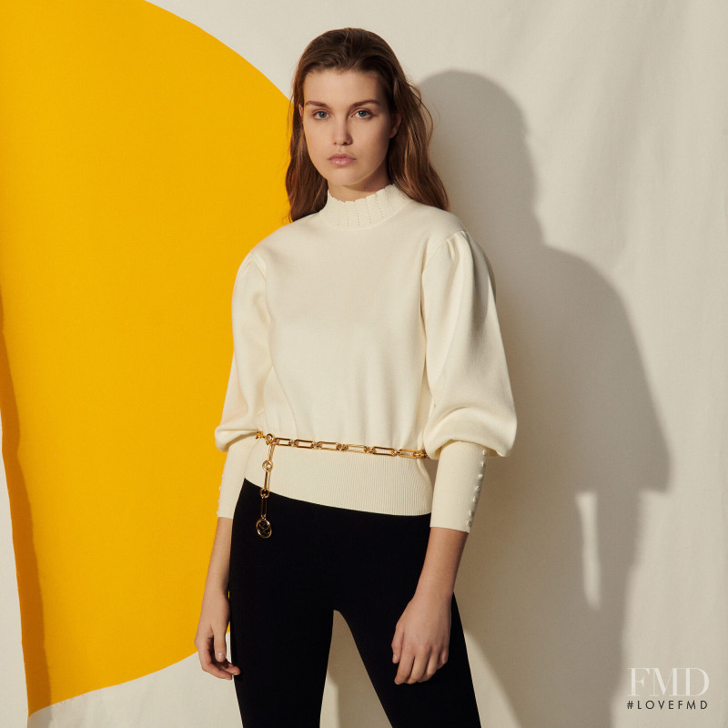 Luna Bijl featured in  the Sandro catalogue for Autumn/Winter 2021