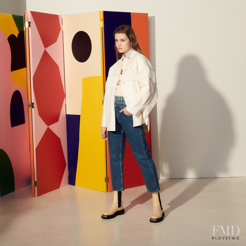 Luna Bijl featured in  the Sandro catalogue for Autumn/Winter 2021