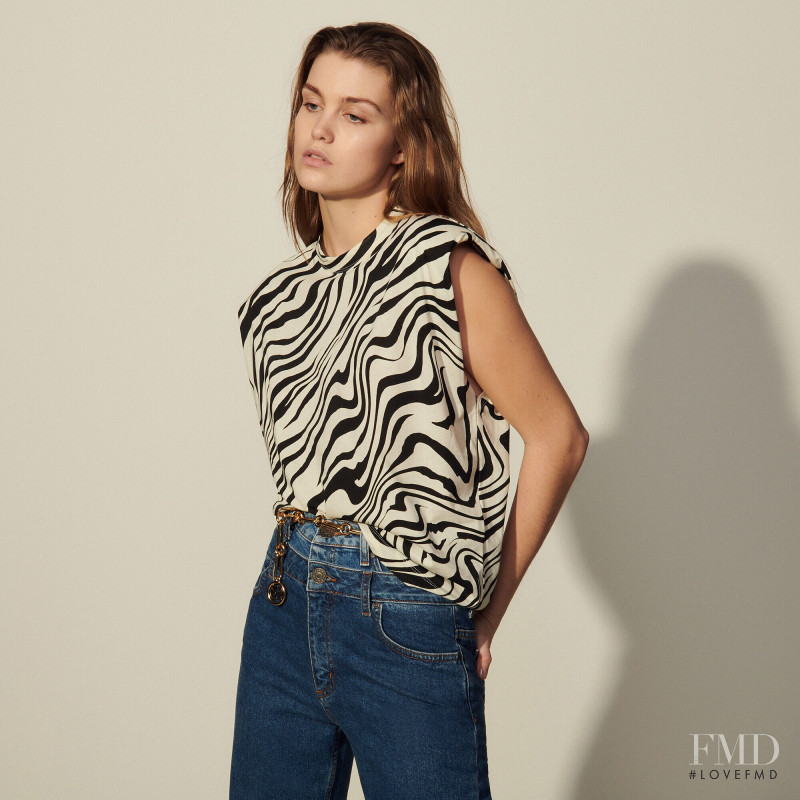 Luna Bijl featured in  the Sandro catalogue for Autumn/Winter 2021