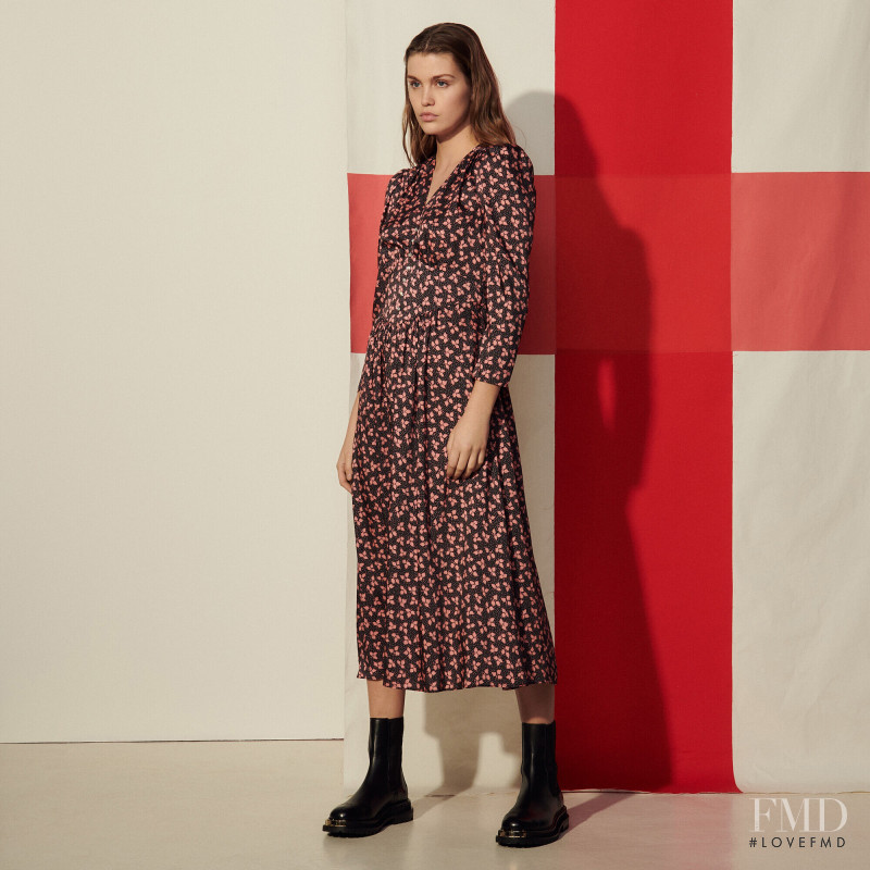 Luna Bijl featured in  the Sandro catalogue for Autumn/Winter 2021