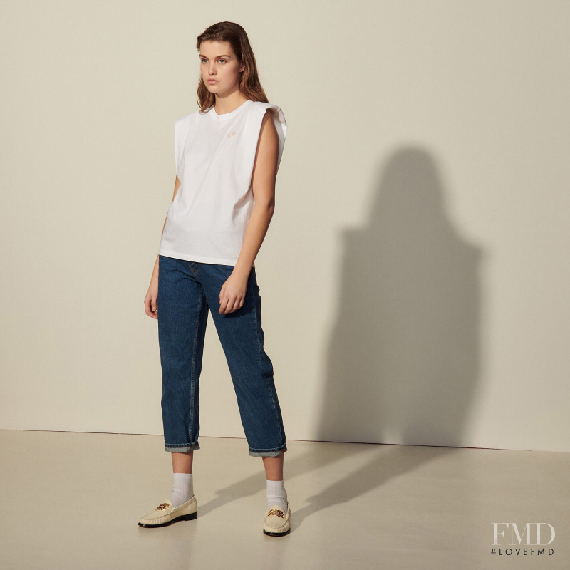 Luna Bijl featured in  the Sandro catalogue for Autumn/Winter 2021