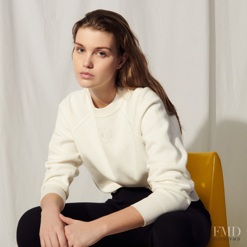 Luna Bijl featured in  the Sandro catalogue for Autumn/Winter 2021