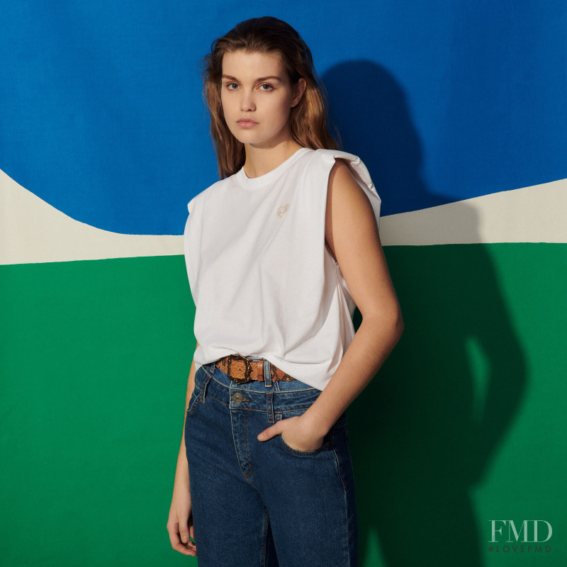 Luna Bijl featured in  the Sandro catalogue for Autumn/Winter 2021