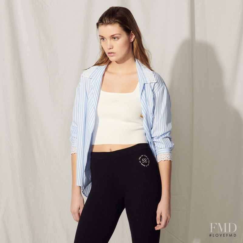 Luna Bijl featured in  the Sandro catalogue for Autumn/Winter 2021