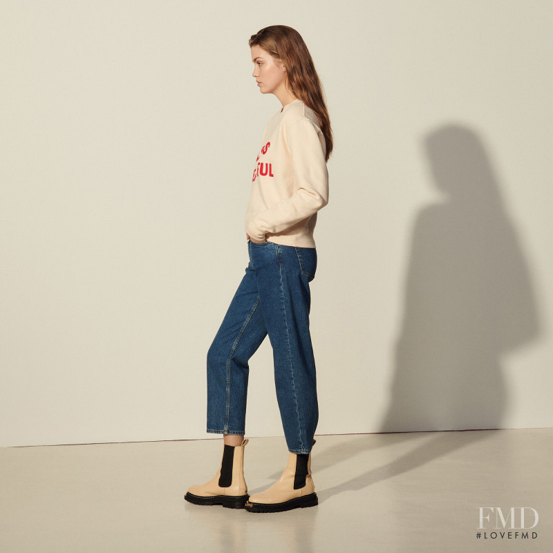 Luna Bijl featured in  the Sandro catalogue for Autumn/Winter 2021