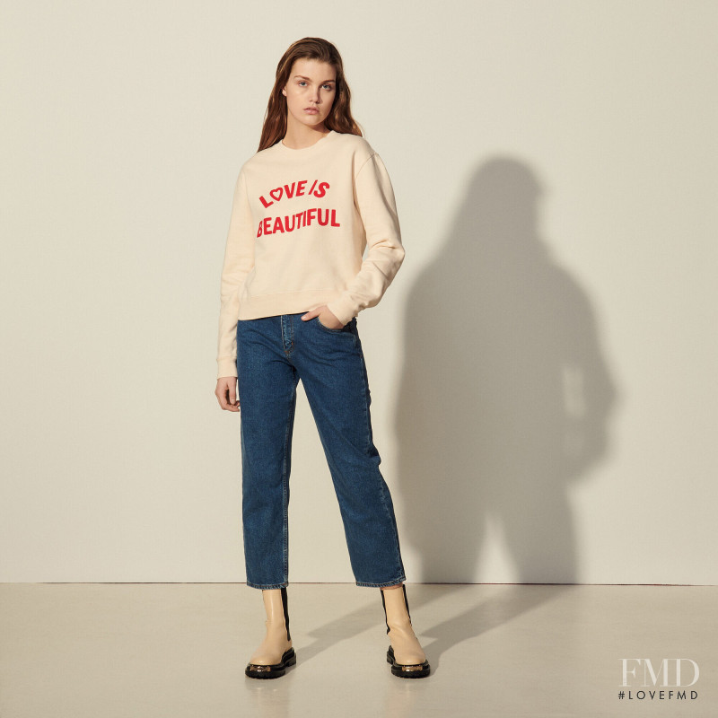 Luna Bijl featured in  the Sandro catalogue for Autumn/Winter 2021