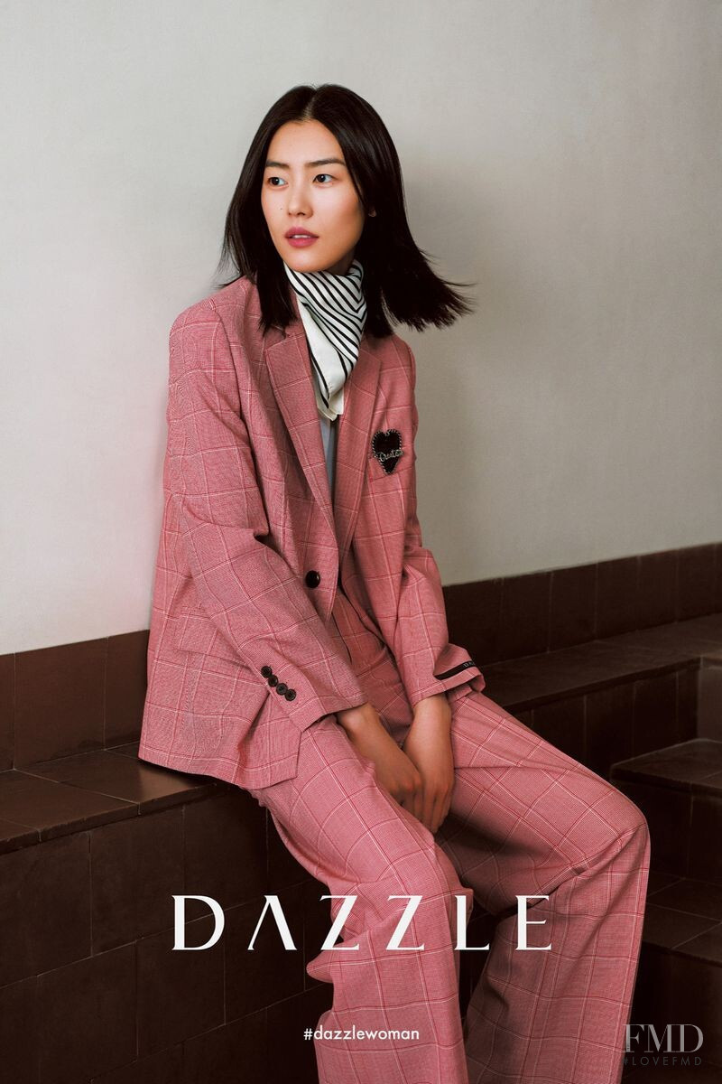Liu Wen featured in  the Dazzle Fashion advertisement for Fall 2020