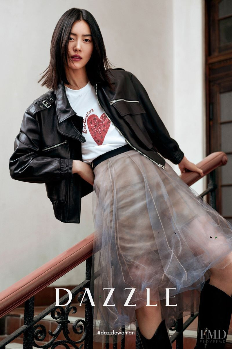 Liu Wen featured in  the Dazzle Fashion advertisement for Fall 2020