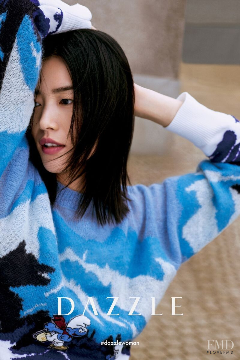 Liu Wen featured in  the Dazzle Fashion advertisement for Fall 2020