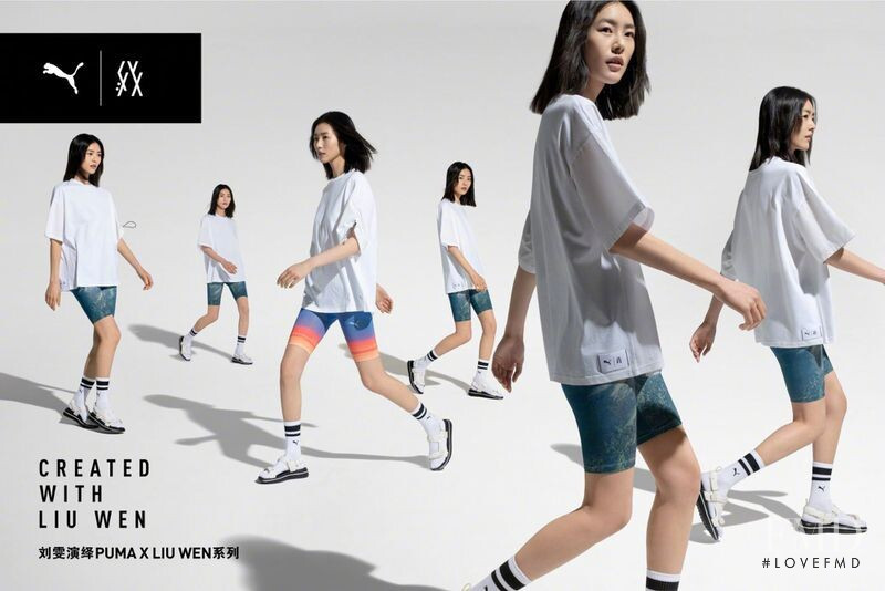Liu Wen featured in  the PUMA x LIUWEN advertisement for Spring/Summer 2020