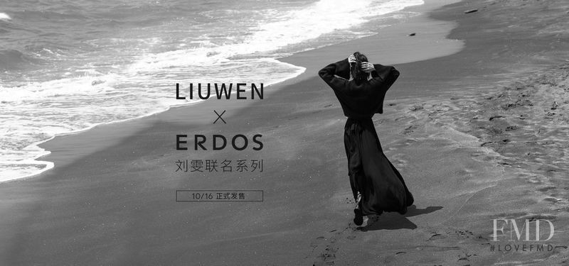 Liu Wen featured in  the Erdos x LIUWEN Collaboration Collection advertisement for Autumn/Winter 2018