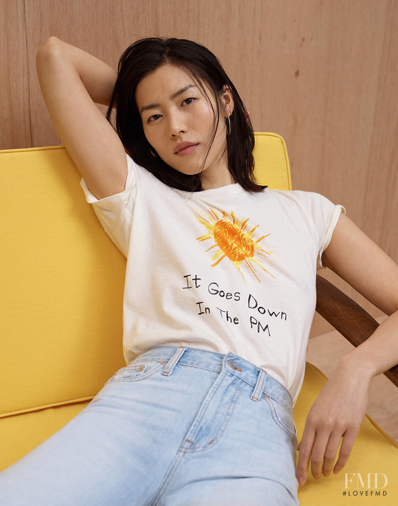 Liu Wen featured in  the Madewell lookbook for Summer 2018
