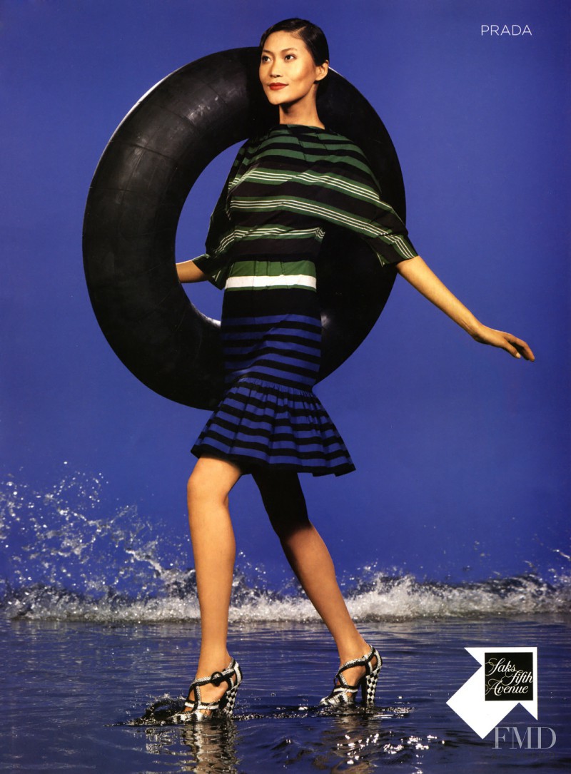 Sonny Zhou featured in  the Saks Fifth Avenue advertisement for Spring/Summer 2011