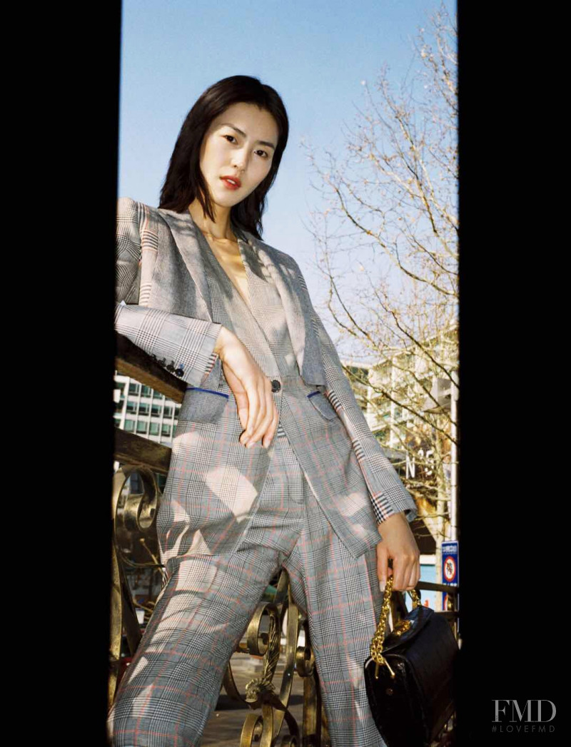 Liu Wen featured in  the Alexander McQueen lookbook for Spring/Summer 2018