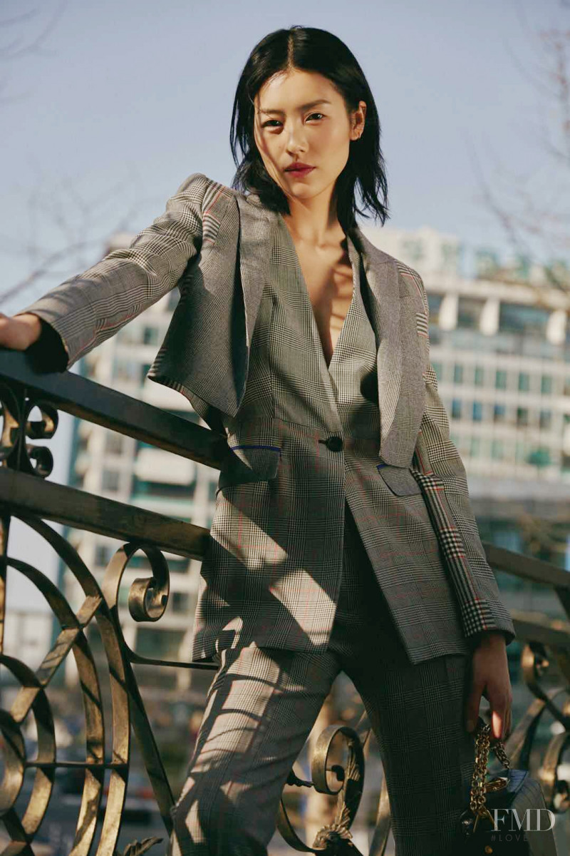 Liu Wen featured in  the Alexander McQueen lookbook for Spring/Summer 2018