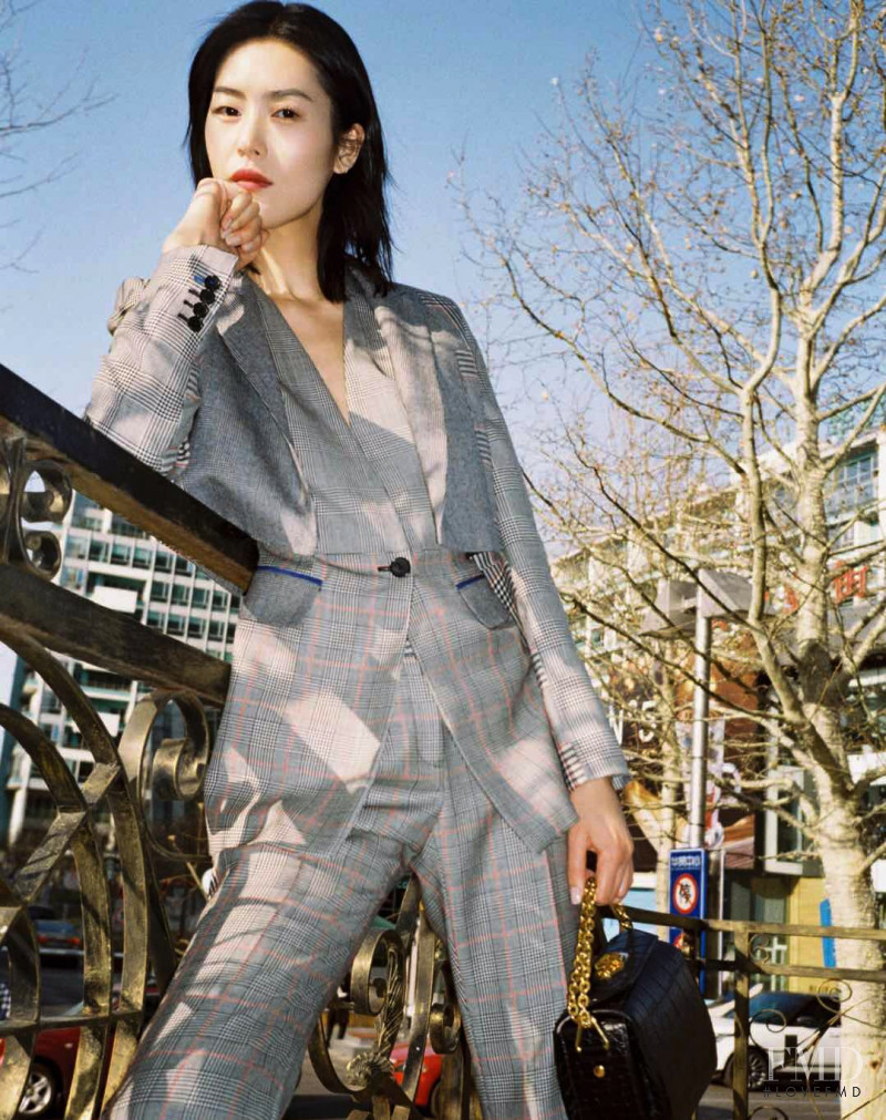 Liu Wen featured in  the Alexander McQueen lookbook for Spring/Summer 2018