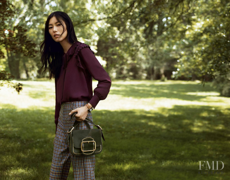 Liu Wen featured in  the Tory Burch advertisement for Spring/Summer 2018