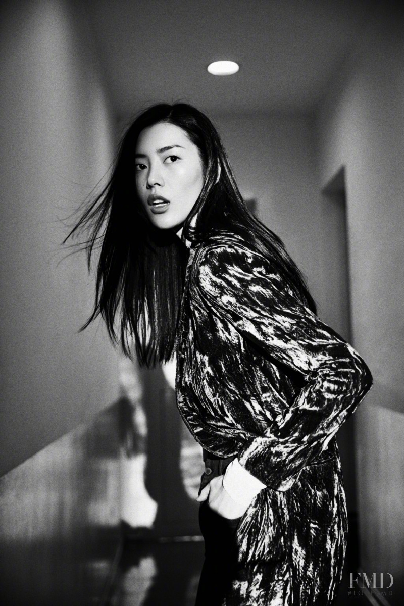 Liu Wen featured in  the Dazzle Fashion x iFashion advertisement for Autumn/Winter 2017