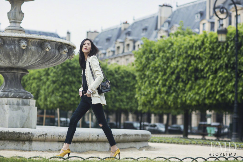 Liu Wen featured in  the Chanel Gabrielle Bag lookbook for Spring/Summer 2017