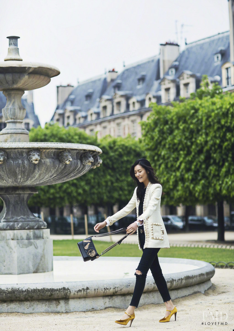 Liu Wen featured in  the Chanel Gabrielle Bag lookbook for Spring/Summer 2017