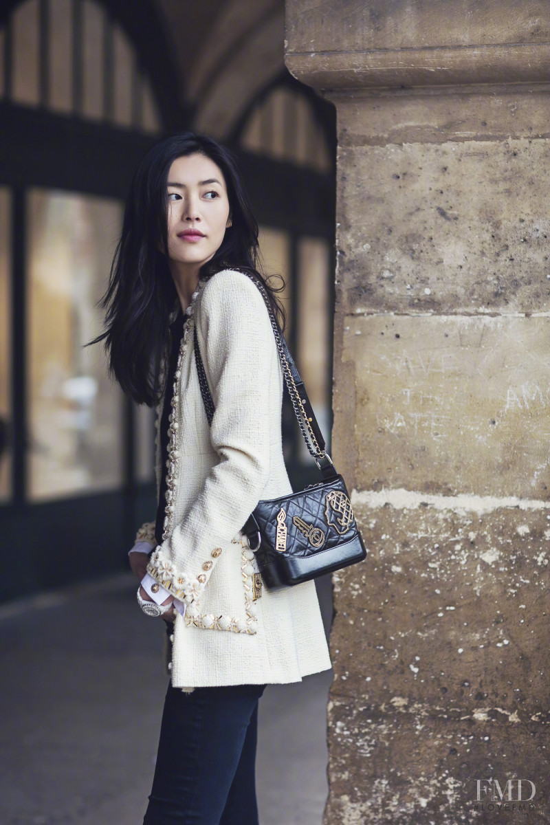 Liu Wen featured in  the Chanel Gabrielle Bag lookbook for Spring/Summer 2017