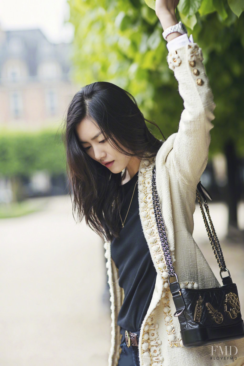 Liu Wen featured in  the Chanel Gabrielle Bag lookbook for Spring/Summer 2017