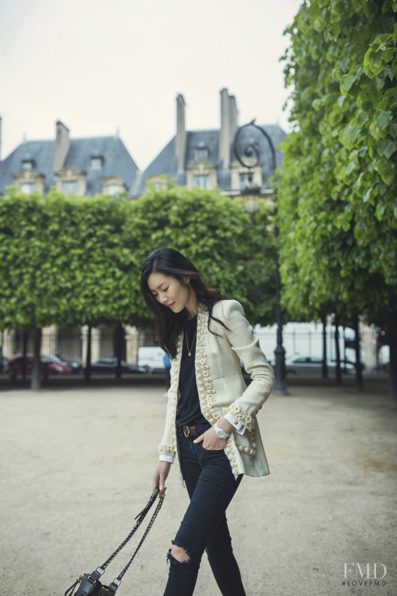 Liu Wen featured in  the Chanel Gabrielle Bag lookbook for Spring/Summer 2017