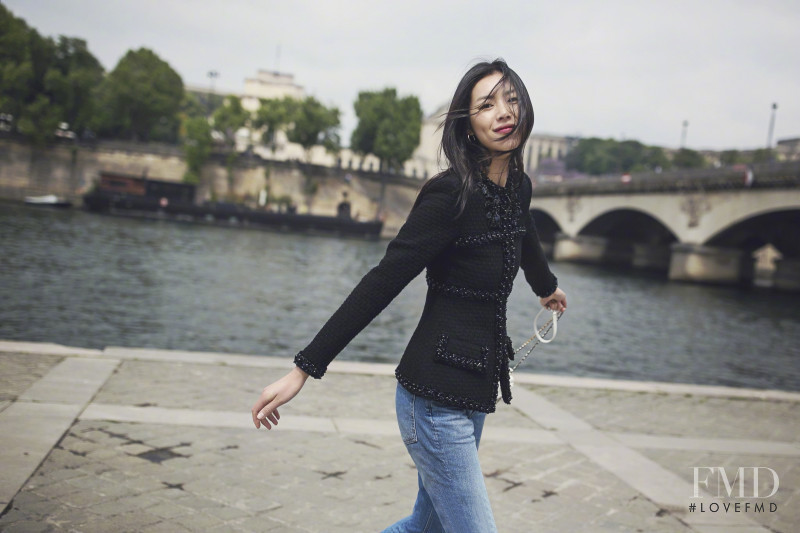 Liu Wen featured in  the Chanel Gabrielle Bag lookbook for Spring/Summer 2017