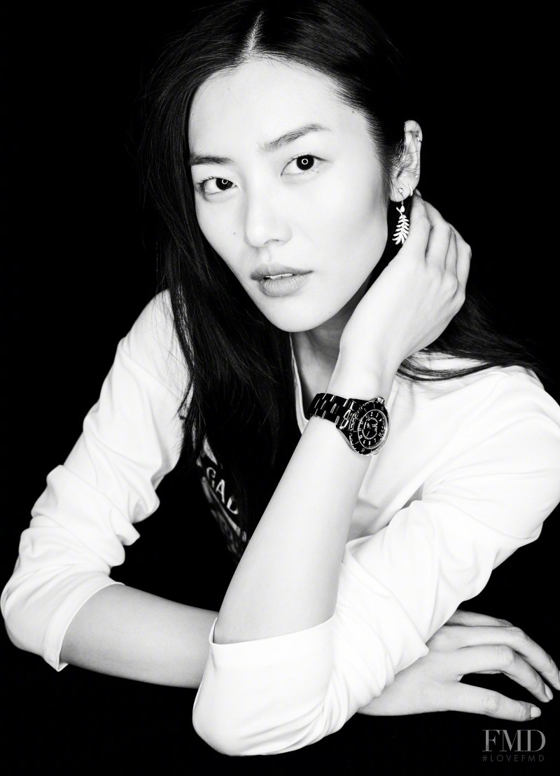 Liu Wen featured in  the Chanel Watches J12 lookbook for Summer 2017