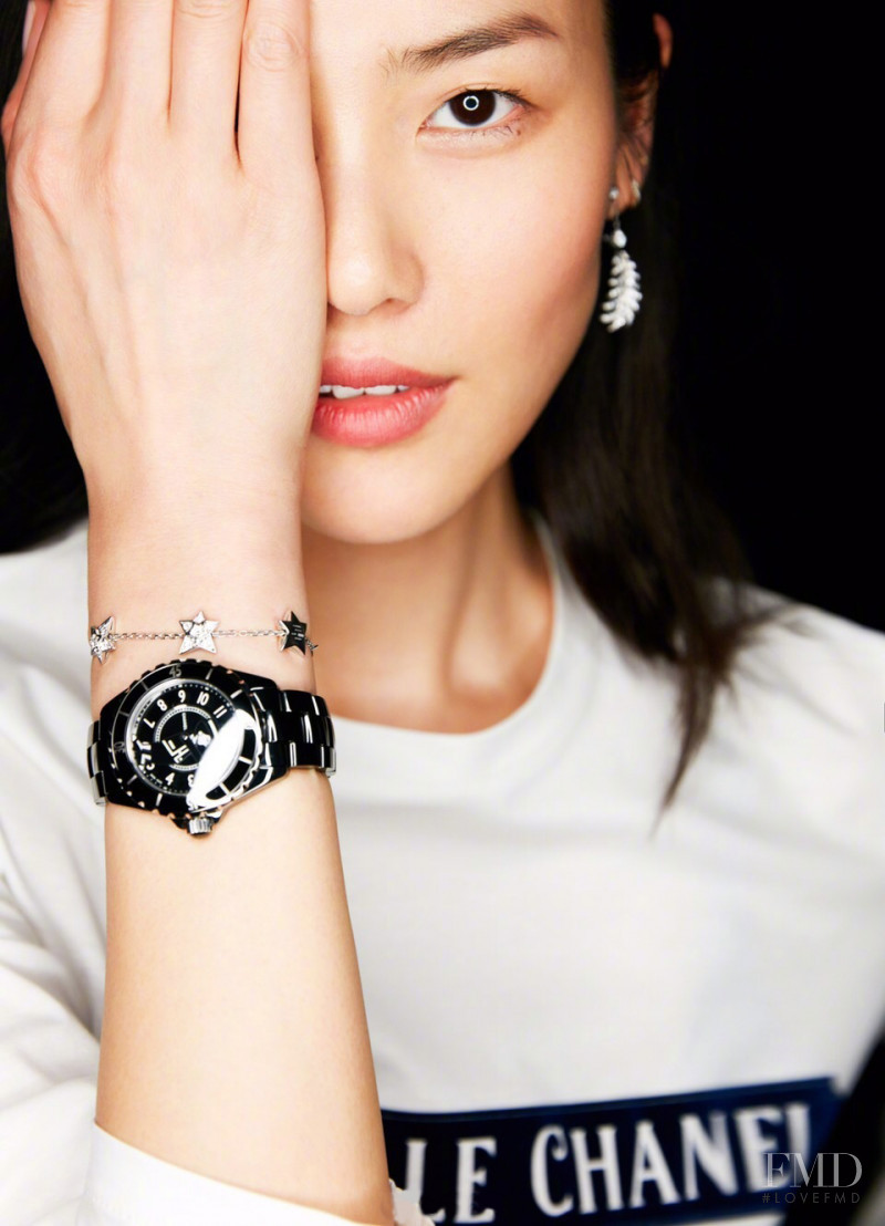 Liu Wen featured in  the Chanel Watches J12 lookbook for Summer 2017