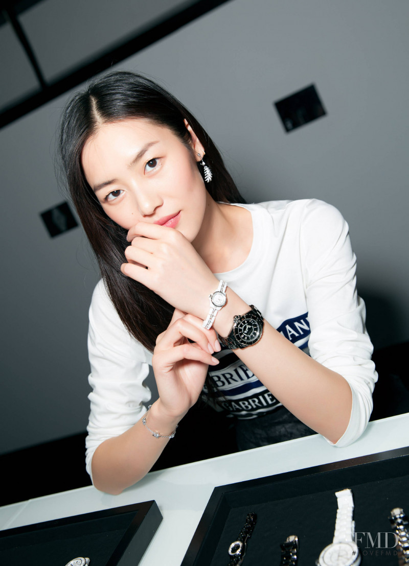 Liu Wen featured in  the Chanel Watches J12 lookbook for Summer 2017