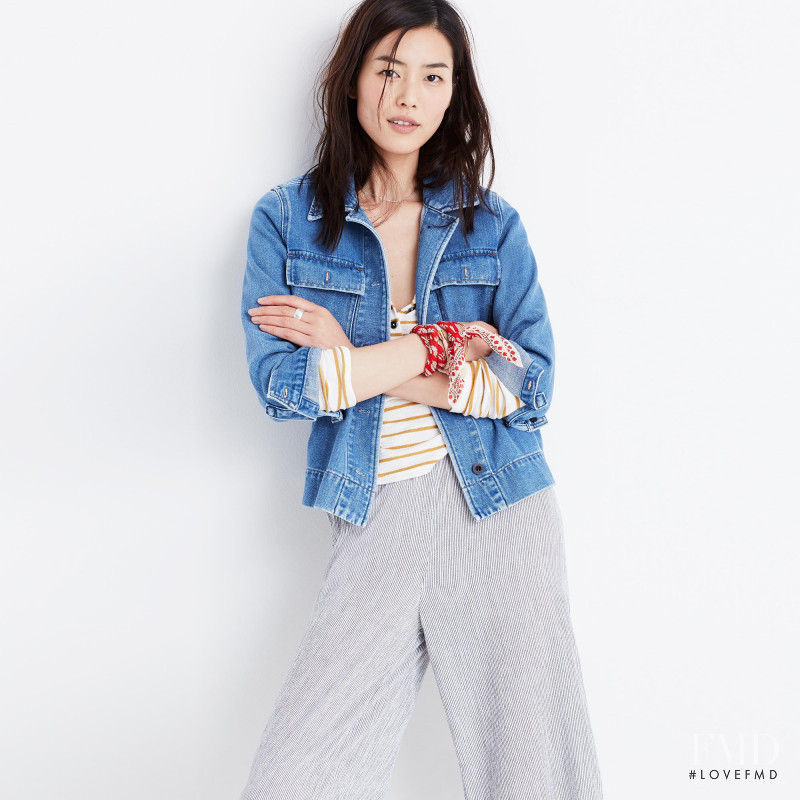 Liu Wen featured in  the Madewell lookbook for Spring 2017