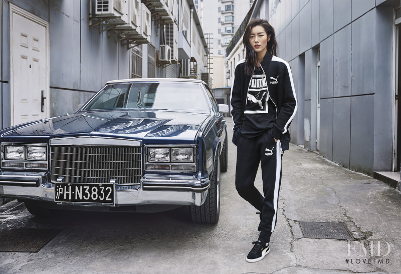Liu Wen featured in  the PUMA All Star Suede advertisement for Spring 2017
